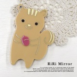 日本代購便携可愛卡通動物小镜子折叠化妆镜随身镜高清