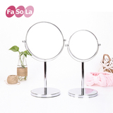 FaSoLa欧式化妆镜台式双面梳妆镜 便携结婚公主镜 随身放大小镜子