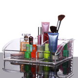 透明浴室首饰盒 化妆品收纳盒 创意塑料防水桌面整理盒梳妆盒包邮