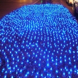 LED网灯 蓝色春节国庆圣诞装饰彩灯草坪渔网灯高亮铜线防水格子灯
