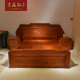 新古典红木大床缅甸花梨现代新中式双人床卧室组合大果紫檀1.8米