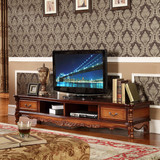 欧式电视机柜 美式地柜 新古典2.2米电视机墙茶几电视柜组合套餐