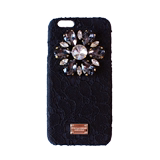 意大利奢侈DG杜嘉班纳彩虹系列蕾丝贴钻iphone6/plus手机壳黑色1