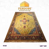 佛托丝FERDOWS波斯地毯/伊朗进口纯手工编织羊毛金色客厅欧式地毯