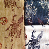 M日本制进口代购印花和风 纯棉面料布料麒麟传统纹样棉布手工DIY
