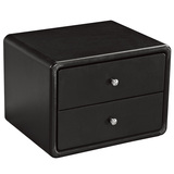 现代简约整装储物柜皮床边置物柜可订色 黑色床头柜特价包邮
