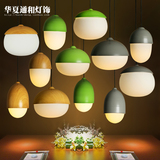 北欧宜家蘑菇吊灯现代简约个性创意吧台吊灯卧室餐厅灯 坚果吊灯