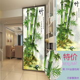 现代中式竹报平安3D立体浮雕荷花玄关壁纸 走廊走道墙纸大型壁画