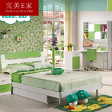 儿童床男孩绿色1.2/1.5米小孩单人床青少年卧室套房家具组合特价