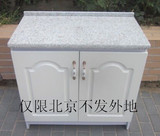 北京简易厨柜单体橱柜简易橱柜双抽橱柜大理石台面灶台柜不锈钢面