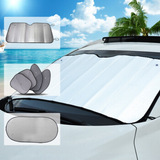 汽车遮阳挡6件套 加厚隔热遮阳板夏季防晒铝膜避光垫太阳前挡通用