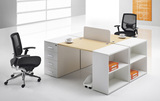 办公家具现代职员桌电脑办公桌简约时尚2人板式抽屉带锁会计桌椅