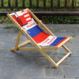 沙滩椅 躺椅 实木休闲椅午睡椅折叠躺椅木质躺椅包邮