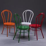 欧式铁艺彩色椅子 个性办公椅 时尚餐厅椅休闲咖啡厅椅家用靠背椅