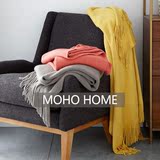 MOHOMOHO夏季空调毯毛线针织休闲毯装饰流苏盖毯外贸原单包邮特价