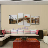 客厅装饰画 立体浮雕皮画沙发背景墙卧室玄关壁画 日出东方