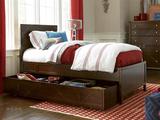 实木儿童床带抽床美式乡村实木单人床简约现代卧室儿童抽屉储物床
