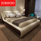皮床真皮床双人床1.8米储物床现代简约软床婚床主卧大床2米2.2米
