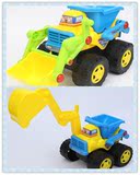 建雄大号儿童工程车玩具大号挖掘机挖土机铲车惯性车沙滩玩具推车
