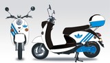 新款阿迪达斯三叶草贴花 踏板电动车摩托反光车贴雅马哈防水贴纸