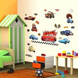 卡通墙贴宝宝儿童房间卧室可移除幼儿园墙壁装饰贴纸壁纸卡通汽车