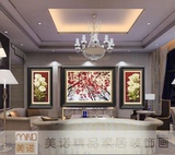 郁金香美式壁画进口画芯欧式新古典现代简约客厅有框装饰画可定制