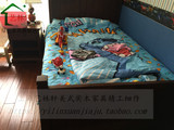 美式单人床 童床 1.2米床 楸木实木床 木质特价床定制定做 特价