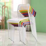 宜家时尚塑料靠背椅子洽谈椅咖啡厅椅办公家用餐椅会客椅店铺用椅