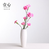 陶瓷干花花瓶手工白色简约现代日式插花瓶白瓷个性创意桌面花器