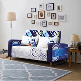 北欧折叠多功能布艺沙发床1.5客厅小户型双人宜家沙发床实木脚