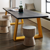 北欧现代简约实木餐桌长方形创意工作台长电脑桌设计师办公桌书桌