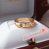 香港代购正品Cartier卡地亚LOVE戒指B4050700 玫瑰金窄版单钻婚戒