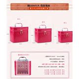 青青手提化妆包韩版便携大容量收纳盒带镜子手提化妆盒旅行大包包