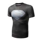 英雄超人长袖t恤紧身衣男运动健身服跑步速干骑行篮球压缩上衣