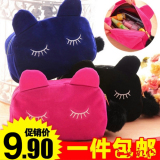 韩国可爱猫咪大容量化妆包小号便携手拿旅行洗漱包女士布艺收纳包