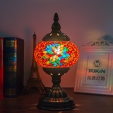 多彩图案 源自土耳其经典设计 拓鼎仿古玻璃装饰台灯艺术台灯