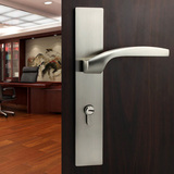 对开双开大门锁室内办公室房木门锁工程用把手执手锁具加长板简约