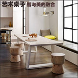 实木餐桌椅组合6人简约现代长方形家具小户型组装美式家用饭桌子