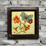 美式乡村复古花朵小壁饰 两款可选 油画效果 家居装饰品 样品特价
