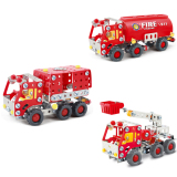 合金拼装拆装组合益智玩具 螺母组合拼装消防车模型 购3款包邮