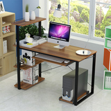中学生电脑桌 台式办公桌 家用写字台 简易书桌 学习桌 木质书架
