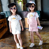 女童2016夏季童装新款裙子女孩韩版宝宝儿童夏装休闲牛仔裙背带裙