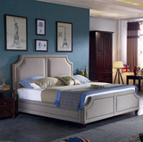 美式布艺床现代简约软包床 北欧时尚双人1.5、1.8米卧室酒店婚床