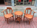 红木情侣椅花梨木三角椅三件套刺猬紫檀圈椅仿古围椅工作椅休闲椅