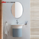 椭圆形浴室镜 欧式简约卫浴镜子 现代时尚壁挂式卫生间镜梳妆镜