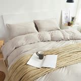 裸睡纯色天竺棉针织床上四件套纯棉 被套床单床笠1.5m1.8m床全棉