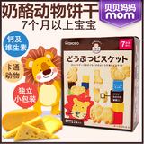 日本进口和光堂婴儿婴幼儿宝宝辅食磨牙棒牛奶高钙 动物饼干 t14