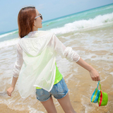 夏季超薄款2016防晒衣女沙滩女装长袖短款外套防晒衫纯色空调衫潮