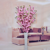 仿真桃花125cm室内装饰 花卉卧室客厅落地干花植物创意套餐批发