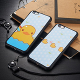 鸭子 iphone6plus手机壳苹果6S外壳 防摔硅胶全包4.7挂绳保护套